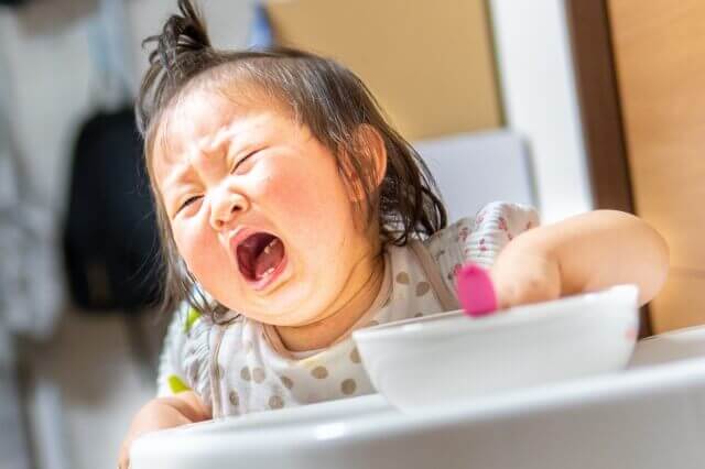 イヤイヤ期のご飯食べない女の子